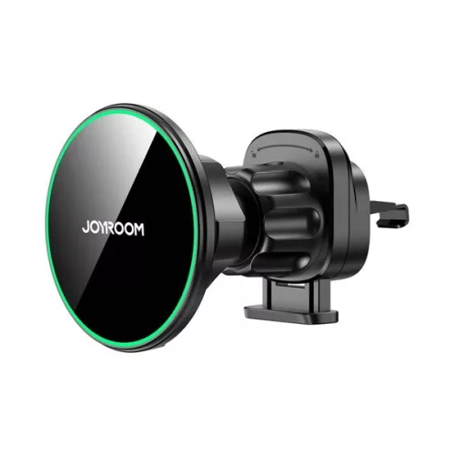 JOYROOM autós tartó (szellőzőre, mágneses, 360°, gyorstöltő, 15W, wireless, Qi2) FEKETE