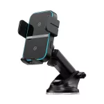 JOYROOM autós tartó (15W, tapadókorongos, műszerfalra, automata, wireless, 4.7-6.8" méret) FEKETE
