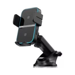   JOYROOM autós tartó (15W, tapadókorongos, műszerfalra, automata, wireless, 4.7-6.8" méret) FEKETE