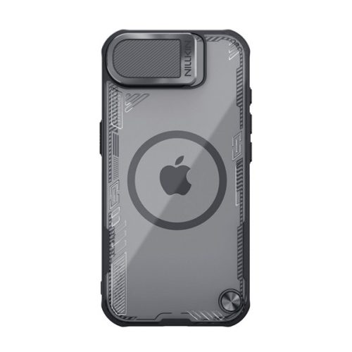 NILLKIN ICEBLADE PROP szilikon telefonvédő (ütésállóság, kameravédő, kitámasztó, MagSafe) FEKETE