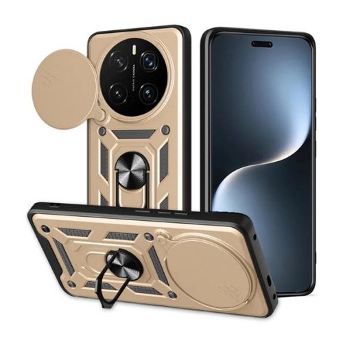 Defender szilikon telefonvédő (ütésállóság, tartógyűrű, kameravédő) ARANY