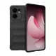 Szilikon telefonvédő (ütésállóság, kameravédő, 3D) FEKETE