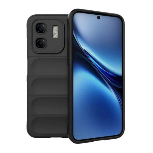 Szilikon telefonvédő (ütésállóság, kameravédő, 3D) FEKETE