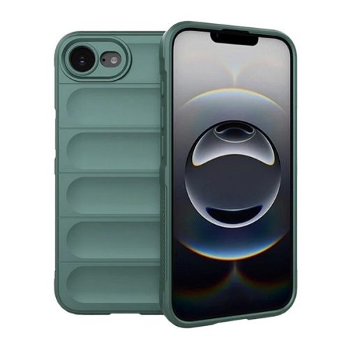 Szilikon telefonvédő (ütésállóság, kameravédő, 3D) SÖTÉTZÖLD