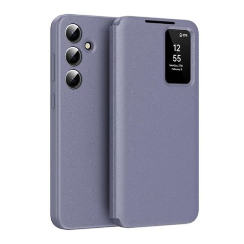 Tok álló (aktív FLIP, oldalra nyíló, Smart View Cover) LILA