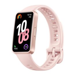   HUAWEI Band 10 okoskarkötő (aktivitásmérő, pulzusmérő, hívásjelzés, vízálló, szilikon szíj) RÓZSASZÍN