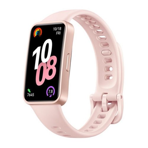 HUAWEI Band 10 okoskarkötő (aktivitásmérő, pulzusmérő, hívásjelzés, vízálló, szilikon szíj) RÓZSASZÍN