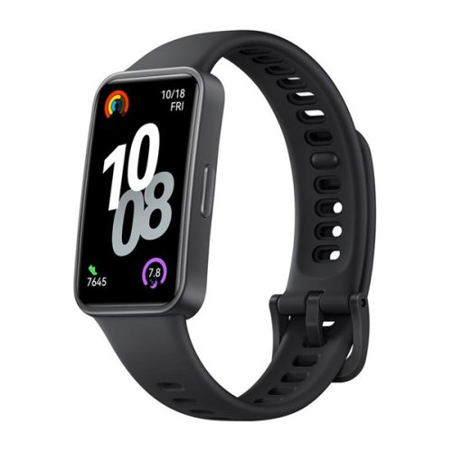 HUAWEI Band 10 okoskarkötő (aktivitásmérő, pulzusmérő, hívásjelzés, vízálló, szilikon szíj) FEKETE