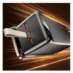 AWEI PA-13 vésztöltő 2 USB+Type-C aljzat (50000mAh, 22.5W, PD gyorstöltő, LED kijelző) FEKETE
