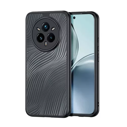 DUX DUCIS AIMO szilikon telefonvédő (ütésállóság, kameravédő, matt, hullám) FEKETE
