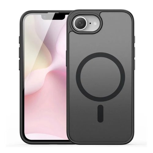 DUX DUCIS YIND szilikon telefonvédő (ütésállóság, kameravédő, matt, MagSafe) FEKETE