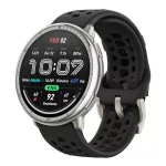 AMAZFIT ACTIVE 2 okosóra (bőr szíj, aktivitásmérő, GPS, 160 sport mód, NFC, vízálló, 5 ATM + szilikon szíj) FEKETE