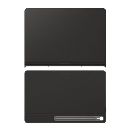 SAMSUNG tok álló, bőr hatású (aktív FLIP, oldalra nyíló, TRIFOLD, asztali tartó, mágneses, ceruza tartó) FEKETE