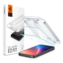   SPIGEN EZ FIT képernyővédő üveg 2db (2.5D, tokbarát, ultravékony, 0.2mm, 9H + segédkeret) ÁTLÁTSZÓ