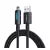 BASEUS adatkábel (USB - lightning, 2.4A, PD gyorstöltő, cipőfűző, törésgátló, LED kijelző, 100cm) FEKETE