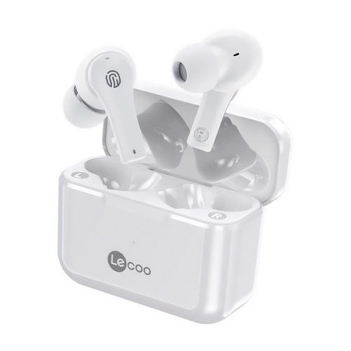 LENOVO LECOO EW311 bluetooth fülhallgató SZTEREO (v5.1, TWS, zajszűrő, mikrofon + töltőtok) FEHÉR