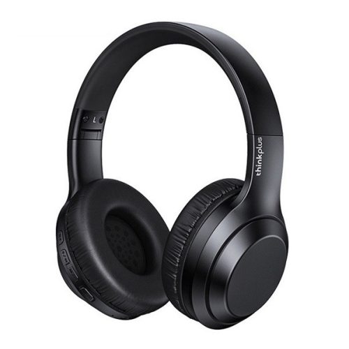 LENOVO THINKPLUS TH10 bluetooth fejhallgató SZTEREO (v5.0, mikrofon, zajszűrő, összehajtható, 3.5mm jack aljzat) FEKETE