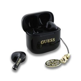   GUESS CLASSIC LOGO CHARM bluetooth fülhallgató SZTEREO (v5.4, TWS, mikrofon + töltőtok) FEKETE