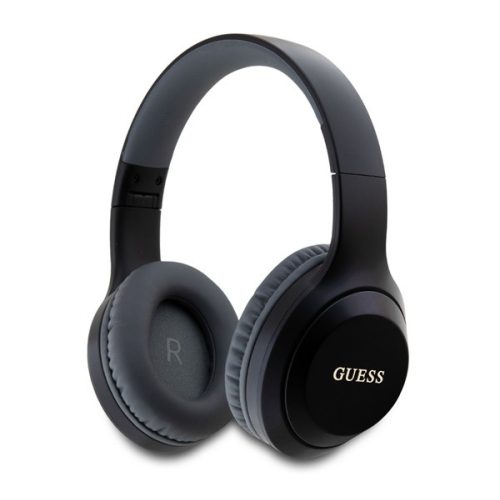 GUESS CLASSIC SILVER LOGO bluetooth fejhallgató SZTEREO (v5.3, mikrofon, zajszűrő) FEKETE