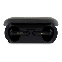   GUESS ELONGATED METALLIC bluetooth fülhallgató SZTEREO (v5.3, TWS, mikrofon, zajszűrő + töltőtok) FEKETE