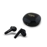 GUESS GLOSSY CLASSIC LOGO bluetooth fülhallgató SZTEREO (v5.4, TWS, mikrofon + töltőtok) FEKETE