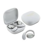 GUESS SATIN CLASSIC LOGO bluetooth fülhallgató SZTEREO (v5.4, TWS, fülre akasztható, mikrofon + töltőtok) BÉZS