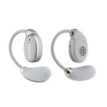 GUESS SATIN CLASSIC LOGO bluetooth fülhallgató SZTEREO (v5.4, TWS, fülre akasztható, mikrofon + töltőtok) BÉZS