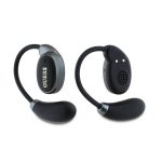 GUESS SATIN CLASSIC LOGO bluetooth fülhallgató SZTEREO (v5.4, TWS, fülre akasztható, mikrofon + töltőtok) FEKETE