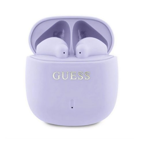 GUESS PRINTED CLASSIC LOGO bluetooth fülhallgató SZTEREO (v5.3, TWS, mikrofon, IPX4 + töltőtok) LILA