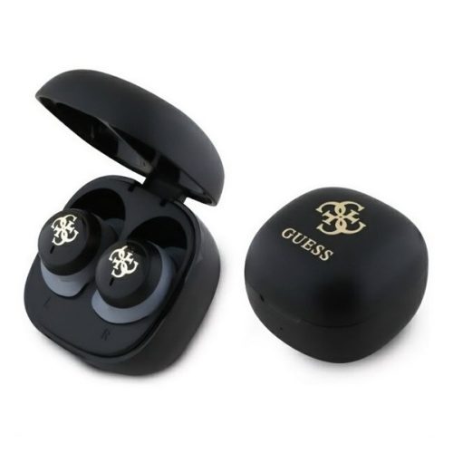 GUESS 4G LOGO MINI bluetooth fülhallgató SZTEREO (v5.3, TWS, mikrofon + töltőtok) FEKETE