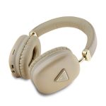 GUESS SAFFIANO bluetooth fejhallgató SZTEREO (v5.3, mikrofon, zajszűrő, IPX4 vízálló, microSD kártyaolvasó) ARANY