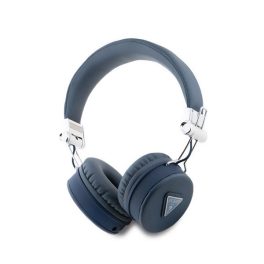   GUESS PU GRAINED TRAINGLE LOGO bluetooth fejhallgató SZTEREO (v5.3, mikrofon, zajszűrő, microSD kártyaolvasó) SÖTÉTKÉK