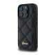 GUESS PU LEATHER QUILTED szilikon telefonvédő (ütésállóság, bőr hatású hátlap, rombusz) FEKETE