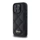 GUESS PU LEATHER QUILTED szilikon telefonvédő (ütésállóság, bőr hatású hátlap, rombusz) FEKETE