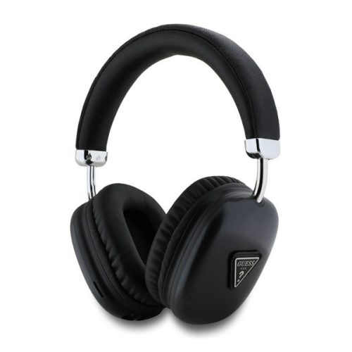 GUESS SAFFIANO bluetooth fejhallgató SZTEREO (v5.3, mikrofon, zajszűrő, IPX4 vízálló, microSD kártyaolvasó) FEKETE