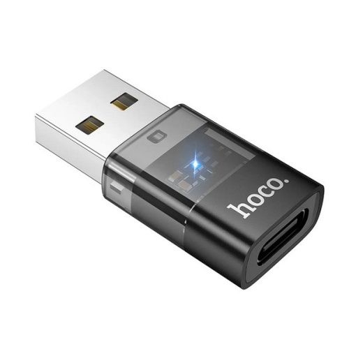 HOCO UA36C adapter (USB - Type-C aljzat, adatátvitel és töltés, OTG) FEKETE