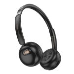 HOCO W62 bluetooth fejhallgató SZTEREO (v5.3, mikrofon, 3.5mm jack aljzat) FEKETE