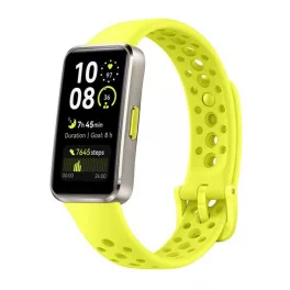   HUAWEI Band 10 okoskarkötő (alumínium keret, aktivitásmérő, pulzusmérő, hívásjelzés, vízálló, szilikon szíj) VILÁGOSZÖLD