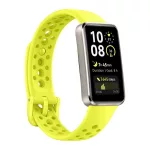 HUAWEI Band 10 okoskarkötő (alumínium keret, aktivitásmérő, pulzusmérő, hívásjelzés, vízálló, szilikon szíj) VILÁGOSZÖLD