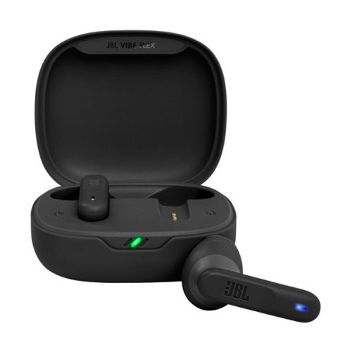 JBL VIBE FLEX bluetooth fülhallgató SZTEREO (v5.2, TWS, mikrofon, mélyhang kiemelés, IP54 + töltőtok) FEKETE