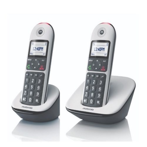 MOTOROLA CD5002 telefon készülék (vezeték nélküli, 2 kézibeszélő, kijelző, DECT) FEHÉR