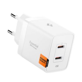 SPIGEN ESSENTIAL hálózati töltő Type-C aljzat (47W, GaN, PD gyorstöltő 3.0) FEHÉR   SPIGEN ESSENTIAL hálózati töltő Type-C aljzat (47W, GaN, PD gyorstöltő 3.0) FEHÉR