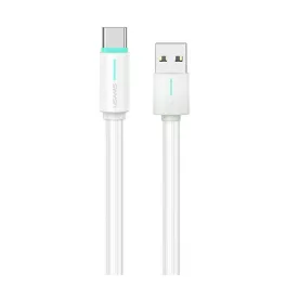   USAMS YU adatkábel (USB - Type-C, 18W, gyorstöltő, 100cm) FEHÉR
