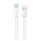 USAMS YU adatkábel (USB - Type-C, 18W, gyorstöltő, 100cm) FEHÉR