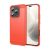 Szilikon telefonvédő (ütésállóság, légpárnás sarok, szálcsiszolt, karbon minta) PIROS
