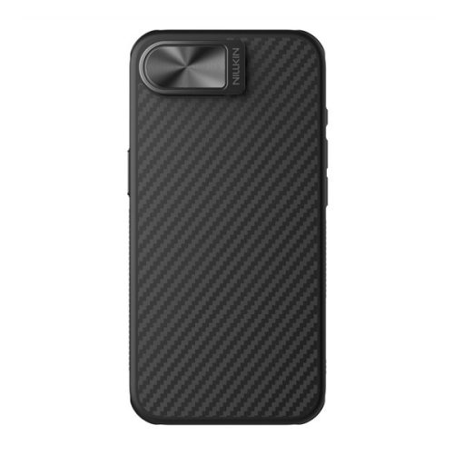 NILLKIN CARBOPROP szilikon telefonvédő (ütésállóság, aramid bevonat, kitámasztó, karbon minta) FEKETE