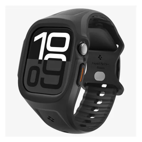 SPIGEN LIQUID AIR PRO szilikon óra keret (szilikon szíj, ütésállóság) FEKETE