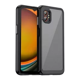   Szilikon telefonvédő (ütésállóság, átlátszó hátlap) FEKETE