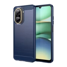   Szilikon telefonvédő (ütésállóság, légpárnás sarok, szálcsiszolt, karbon minta) SÖTÉTKÉK