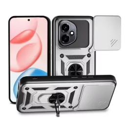   Defender szilikon telefonvédő (ütésállóság, tartógyűrű, kameravédő) EZÜST